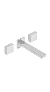 GRIFERIA PEIRANO PRADO DOBLE COMANDO PARA LAVATORIO DE PARED CROMO 62-191 CROMO