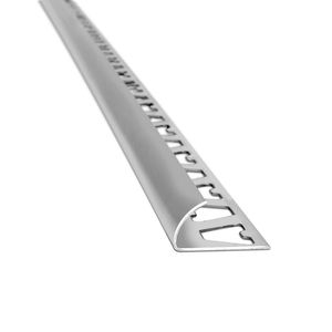 GUARDACANTO ARCO ALUMINIO CROMO MATE X 2,5 M COD 1383 ATRIM