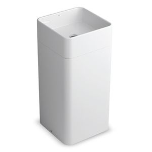 BACHA DE PIE CUADRADA DECA LC-26  CON MESADA BLANCA