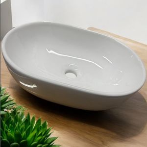 BACHA DE APOYO MURA COD: 428BW 48 X 34 X 14 CM BLANCA
