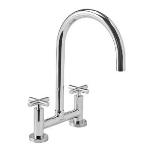 GRIFERIA PEIRANO VALENCIA DOBLE COMANDO PARA COCINA DE MESADA CER. 51-122 CR  CROMO
