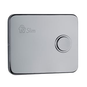 TAPA CON TECLA PARA VALVULA DE INODORO SLIM FV CROMO