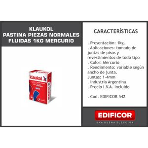 PASTINA PARA CERÁMICOS COLOR MERCURIO X 1 KG. KLAUKOL