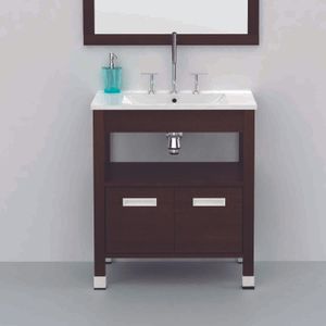 VANITORY CON MESADA 3 ORIFICIOS WENGUE 70 CM CAMPI DOMUS