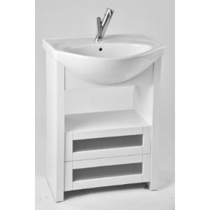 ROCA MUEBLE 60CM.BLANCO CAJ. FTE.VIDRIO MAHLER 1AG