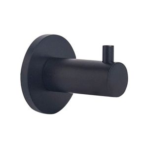 ACCESORIO DE BAÑO PERCHA SIMPLE BASIC NEGRO OTTONE