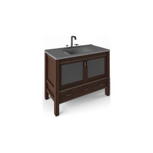 VANITORY WATERVAN ATENAS CERRADO DE PIE 60 CM TABACO CON MESADA 1 AG