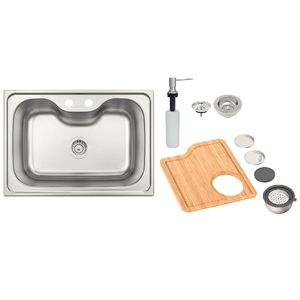 BACHA SIMPLE TRAMONTINA MORGANA 69 X 49 X 20,3 CM ACC 304 93806/132 P/D SAT