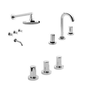 COMBO GRIFERIA ESTALGRIF LINKA BAÑERA/ BIDET/ LABATORIO CROMO