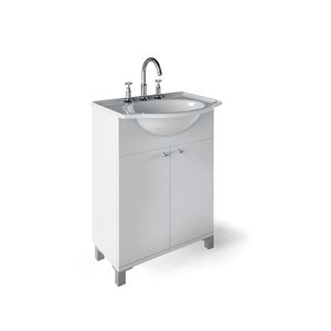 VANITORY WATERVAN PRAGA DE PIE 60 CM BLANCO C/ MES LOSA SANITARIA  3 AG