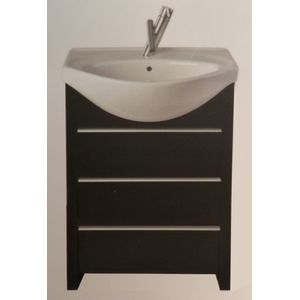 VANITORY ROCA MAHLER DE PIE 3 CAJ. 60 CM WENGUE C/ MES LOSA SANITARIA  3 AG