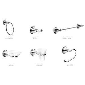 GRIFF ACCESORIOS  ACUARIO CROMO X 7 PZAS**********