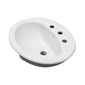 BACHA ROCA CAPRI 51,5X44,5X20 CM BLANCO 3 AGUJEROS