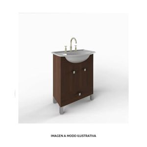 VANITORY WATERVAN PRAGA DE PIE 60 CM WENGUE C/ MES LOSA SANITARIA 3 AG