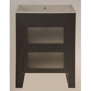 VANITORY ROCA DIVERTA DE PIE 60 CM WENGUE CAJ.FTE.VIDRIO