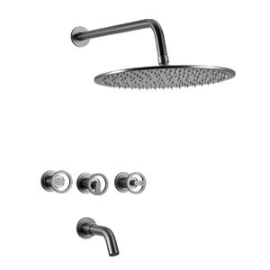 GRIFERIA PEIRANO PULSE PARA DUCHA EMB. C/TR. C.C. 80-175GR GRAFITO