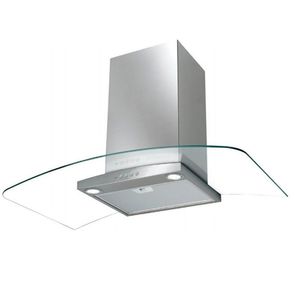 CAMPANA SPAR RAY 90 CM ACERO Y VIDRIO (6306-710)