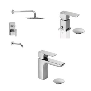 COMBO MONOCOMANDO BAÑERA EMB/ BIDET /LAVATORIO PIAZZA ARQ CROMO