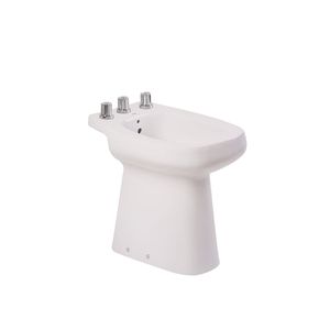 BIDET DE PIE ROCA MONACO CONFOT - 3 ORIFICIO CON LLUVIA BLANCO
