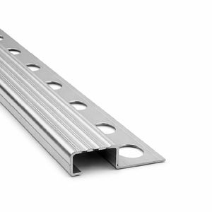 PERFIL MURA PROTECTOR DE ESCALON ALUMINIO MATE 10,85MM X 2.5 METROS (1994)