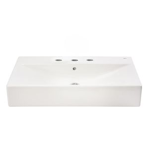 BACHA ROCA DIVERTA 750 75X44X15 CM BLANCO 3 AGUJEROS