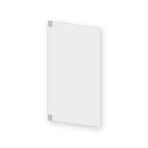 AQUAGLASS MAMPARA REBATIBLE VIDRIO TEMPLADO 6 MM AL. ANODIZADO 0,80 X 1,40 DERECHA / IZQUIERDA