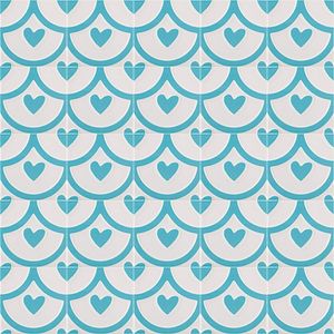 CERAMICO 25 X 25 AGATHA COEUR TURQUESA PAMESA CAJA x 1,06M2