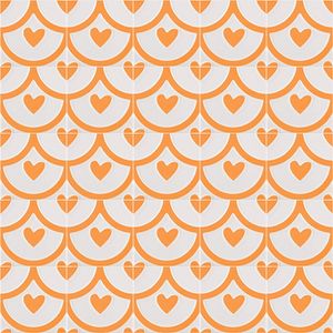CERAMICO 25 X 25 AGATHA COEUR NARANJA PAMESA CAJA x 1,06M2
