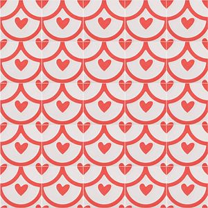 CERAMICO 25 X 25 AGATHA COEUR CARMIN PAMESA CAJA x 1,06M2