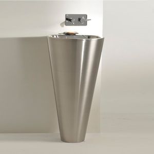 LAVATORIO DE PIE SATINADO FASSBINDER KANT 47 X 87 CM 1 AG.