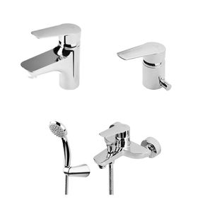 COMBO MONOCOMANDO ESTALGRIF TRINI BAÑERA/BIDET/LAVATORIO CROMO