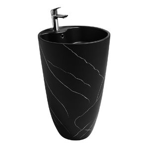 BACHA PEDESTAL MURA COD: 309SPB 45 X 45 X 83 STONE BLACK