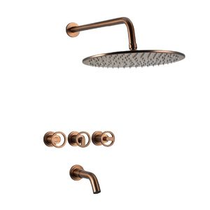 GRIFERIA PEIRANO PULSE PARA DUCHA EMB. C/TR. C.C. 80-175 DARK GOLD