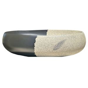 BACHA DE APOYO MURA COD: 533ST 60 X 40 X 15 BLACK/ STONE