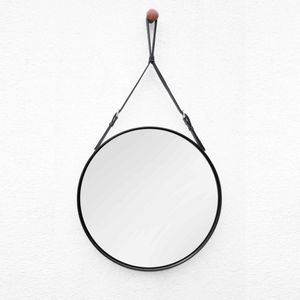 DISEÑO ESPEJO GOTA 50 MARCO NEGRO DIAM. 50CM.