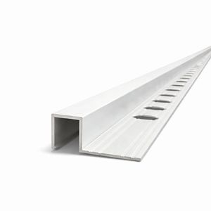 PERFIL MURA GUARDACANTO CUADRA DE ALUMINIO MATE 12MM X 2.5 METROS (3463)