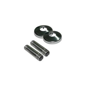CONJUNTO DE NIPLES + ROSETAS CROMA POR 2 UNIDADES G028 BAXI