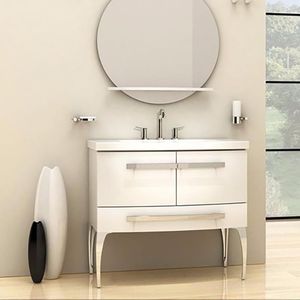 *OF.CAMPI RONDO 90 CM BLANCO C/MESADA PORC. B 1AG*