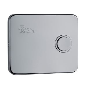TAPA CON TECLA PARA VALVULA DE INODORO SLIM FV CROMO