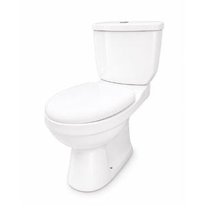 INODORO LARGO DE PIE MURA CHIPRE CON DEPOSITO Y ASIENTO BLANCO 2132
