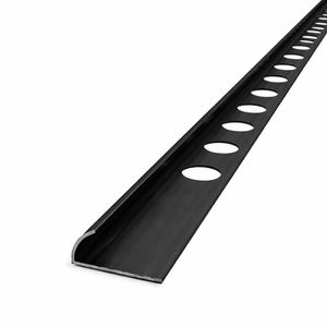 PERFIL MURA GUARDACANTO DE ALUMINIO MATE BLACK 10MM X 2.5 METROS (1568)