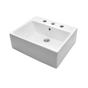 BACHA PIAZZA A117 45,5X40X15 CM BLANCA 3 AGUJEROS