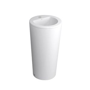 BACHA DE PIE CONICA DECA LC-1272 CON MESADA BLANCA DE 1 ORIFICIO