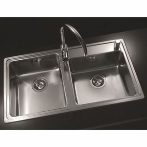 BACHA DOBLE JOHNSON PARA COCINA QUADRA Q085A 85.5 X 48.2 X 17.5