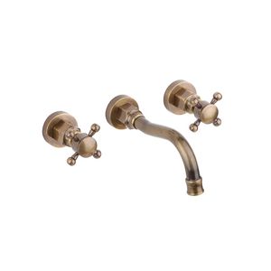 GRIFERIA PARA LAVATORIO PARED ESTALGRIF HAAZ VINTAGE BRONCE VIEJO