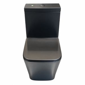 INODORO LARGO DE PIE MURA SAN MARINO BLACK CON DEPOSITO Y ASIENTO BM-2139BM